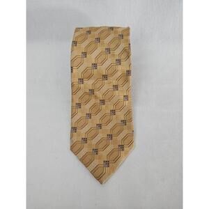 Ermenegildo Zegna Gold Men's Silk Tie Made in Italy Designer Classic 60" Necktie